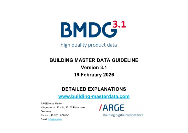 BMDG 3.1 - Nur Länderportal Baltikum - BUILDING MASTER DATA GUIDELINE - SHK Branche