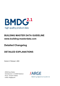 BMDG 2.1 Detailed changelog- BUILDING MASTER DATA GUIDELINE - SHK-Branche