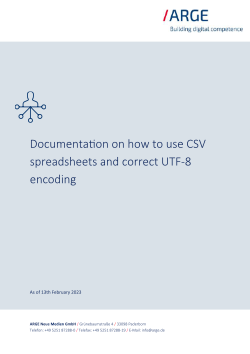Documentation CSV spreadsheets and UTF-8 encoding