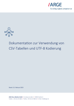 Dokumentation CSV-Tabellen und UTF-8 Kodierung