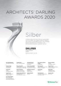 Dallmer erhält ARCHITECTS‘ DARLING® 2020