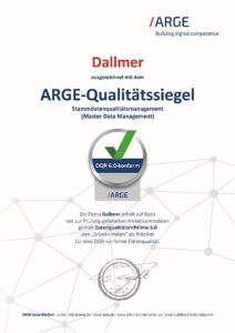 DALLMER: Dallmer mit ARGE-Qualitätssiegel ausgezeichnet